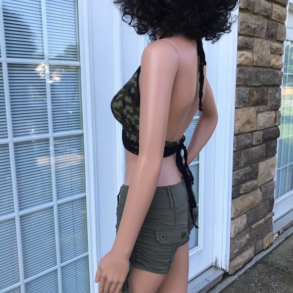 Crochet camouflage halter top - Picture 7 of 8